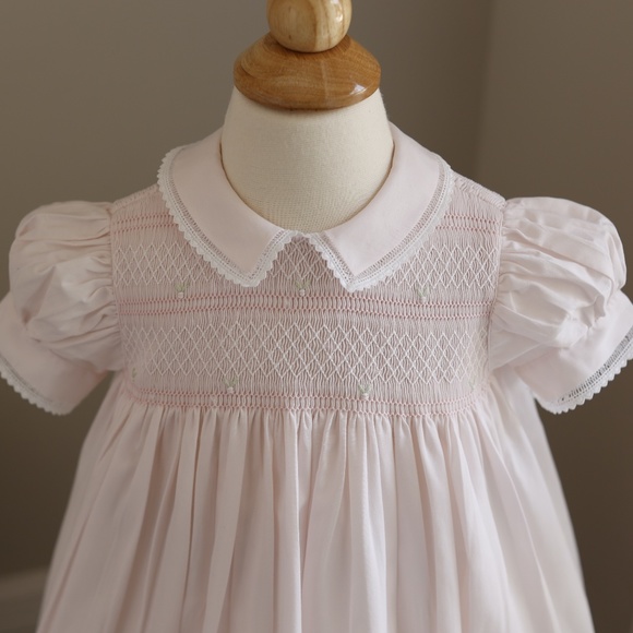 RARE Smocked Dress Pink Embroidery Vintage Feltman Brothers 24 Month/2T Like New - Picture 6 of 8